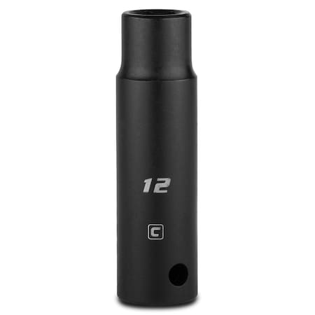 Capri Tools 1/2 in Drive 12 mm 6-Point Metric Deep Impact Socket 5-5212